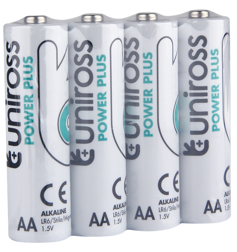 Uniross LR6 POWER PLUS 1.5V alkáli tartós elem, AA (ceruza), 4 db/csomag termék fő termékképe